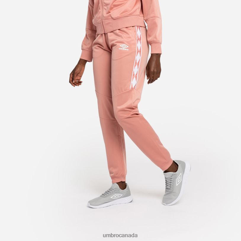 Rosette/White Clothing Diamond Taped Tricot Pant Women Umbro 262Z8484