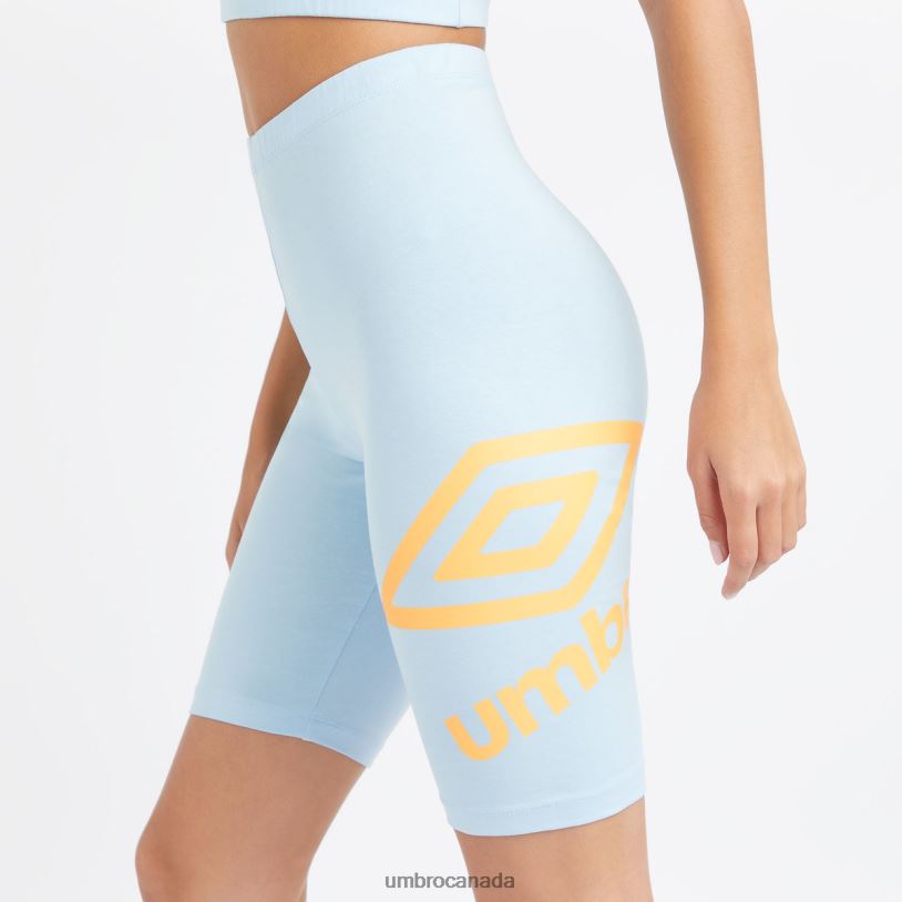 Angel Falls/Blazing Orange Clothing Core Large Logo Cycling Shorts Women Umbro 262Z8493