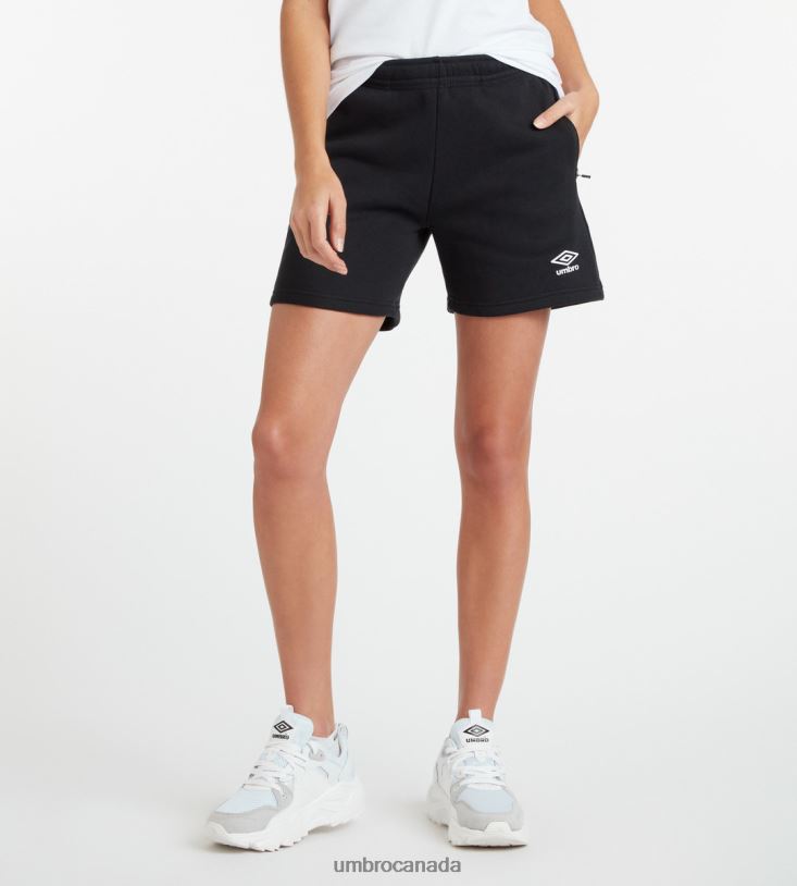 Black/White Clothing Club Leisure Jog Short Women Umbro 262Z8500