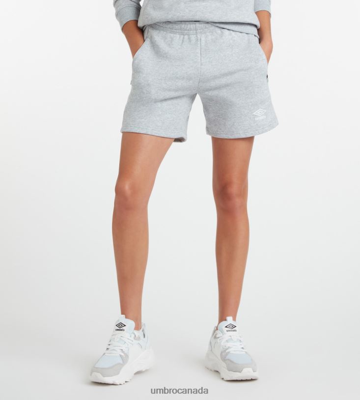 Grey Marl/White Clothing Club Leisure Jog Short Women Umbro 262Z8501