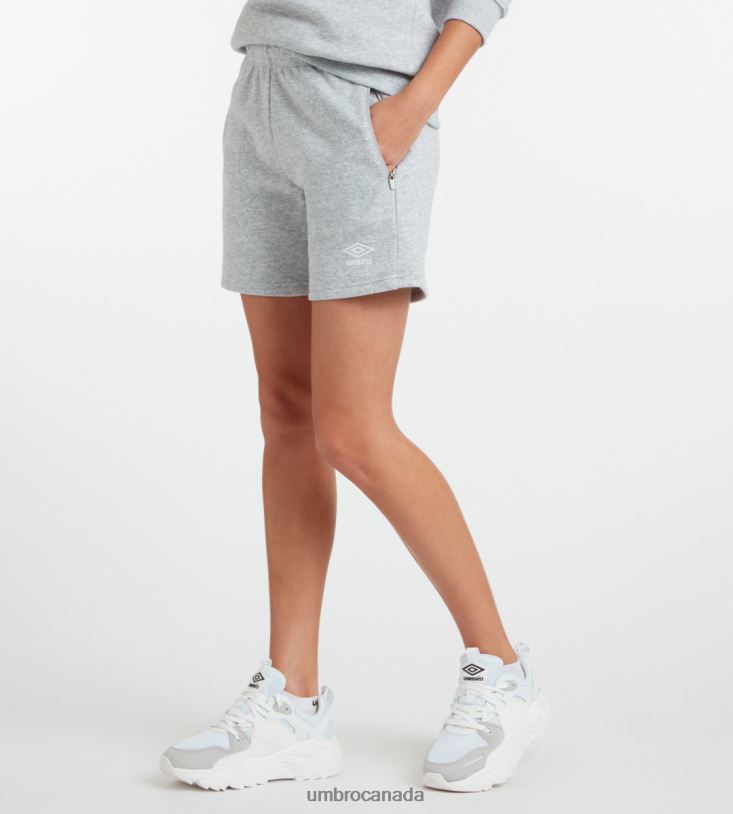 Grey Marl/White Clothing Club Leisure Jog Short Women Umbro 262Z8501