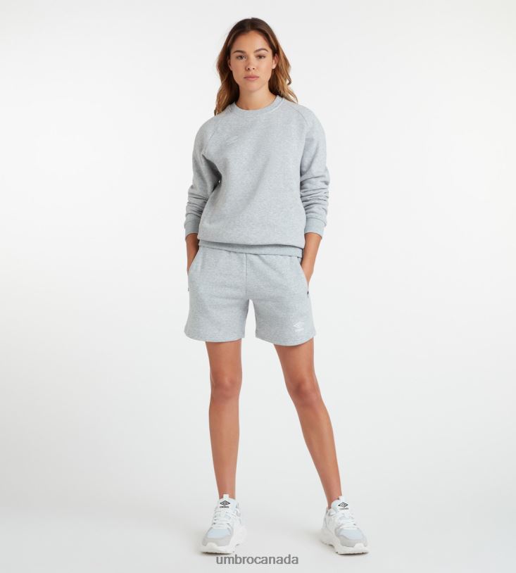 Grey Marl/White Clothing Club Leisure Jog Short Women Umbro 262Z8501