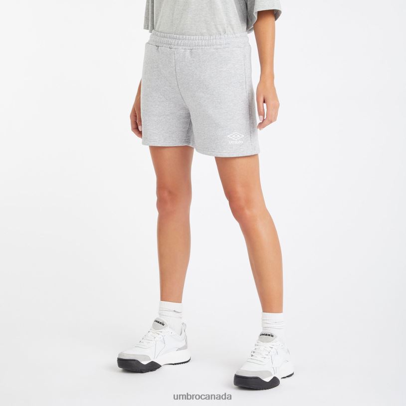 Grey Marl/White Clothing Core Sweat Shorts Women Umbro 262Z8496