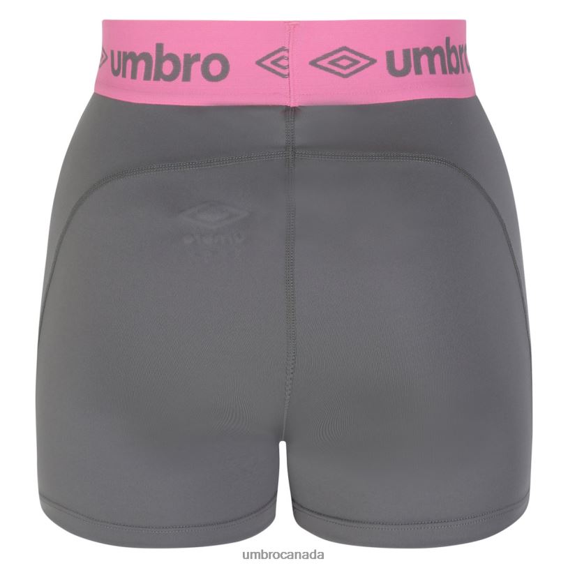 Grey/Pink Clothing Active Performance Cycle Shorts Women Umbro 262Z8512
