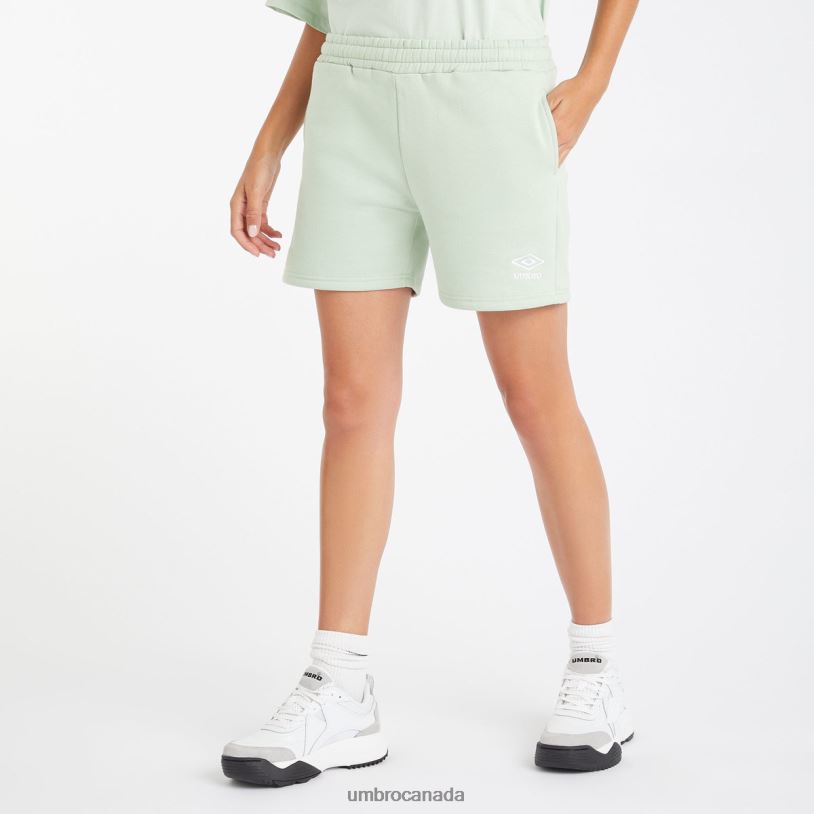 Subtle Green/White Clothing Core Sweat Shorts Women Umbro 262Z8498