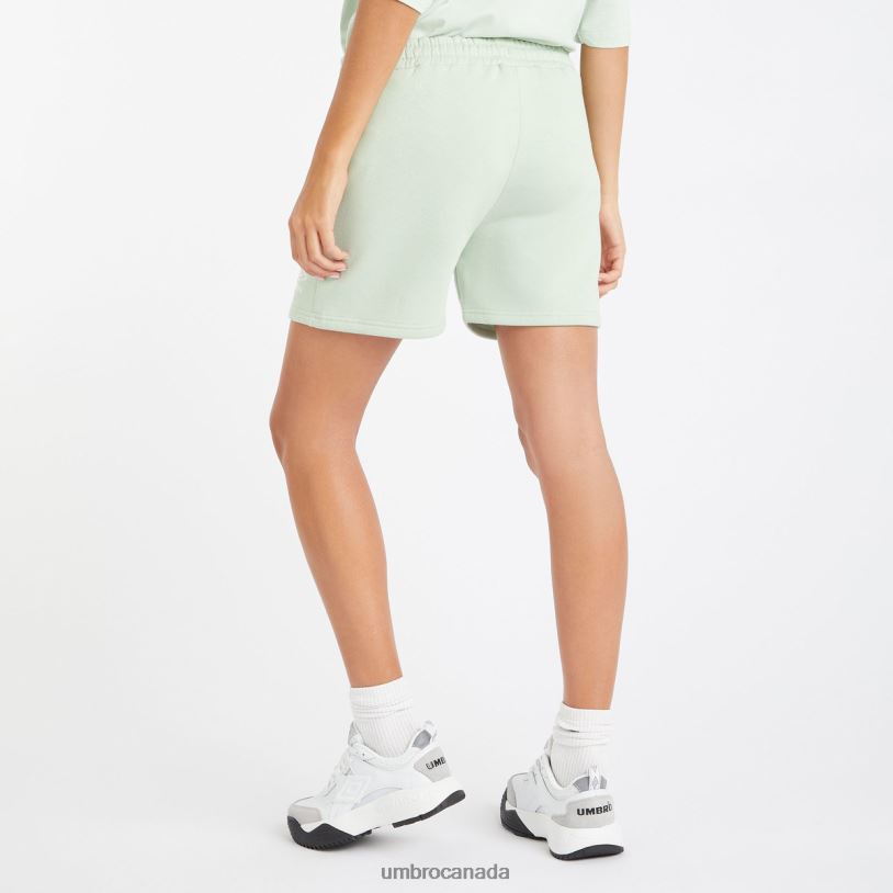 Subtle Green/White Clothing Core Sweat Shorts Women Umbro 262Z8498