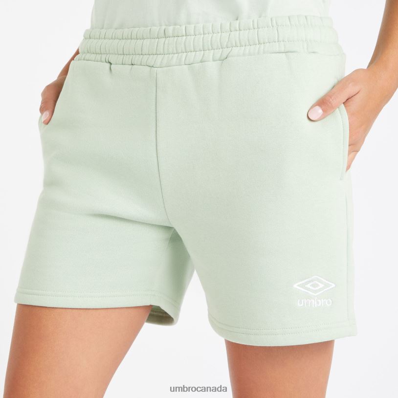 Subtle Green/White Clothing Core Sweat Shorts Women Umbro 262Z8498