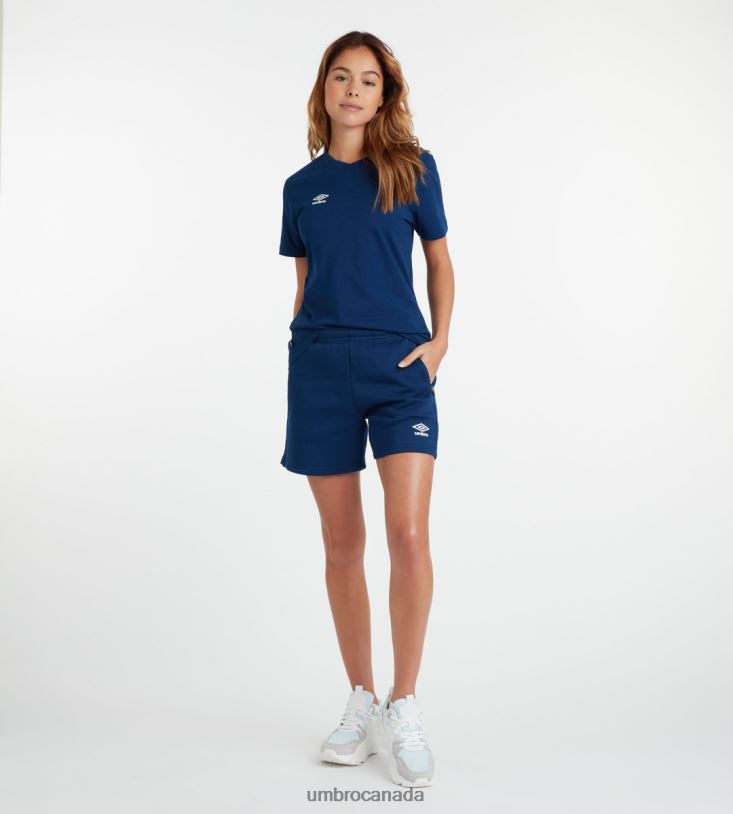 TW Navy/White Clothing Club Leisure Jog Short Women Umbro 262Z8502