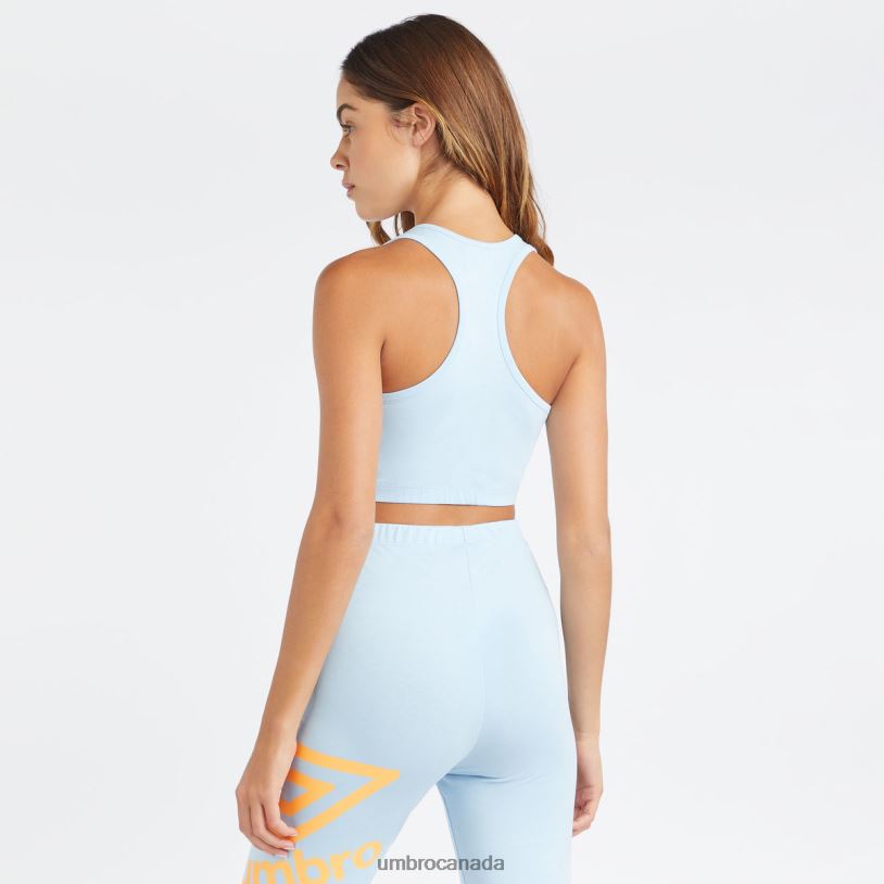 Angel Falls/Blazing Orange Clothing Core Large Logo Sports Bra Women Umbro 262Z8522