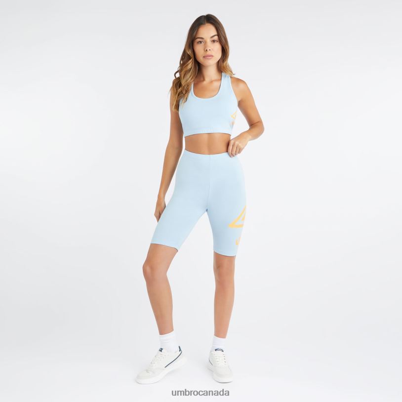 Angel Falls/Blazing Orange Clothing Core Large Logo Sports Bra Women Umbro 262Z8522