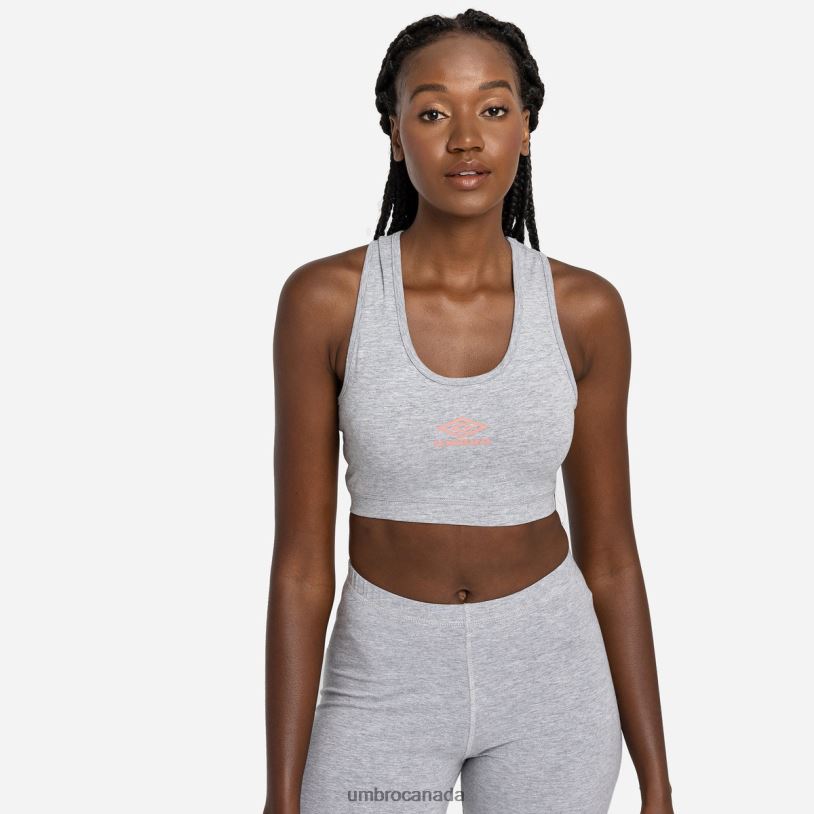 Grey Marl/Rosette Clothing Diamond Sports Bra Women Umbro 262Z8528