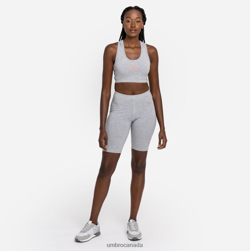 Grey Marl/Rosette Clothing Diamond Sports Bra Women Umbro 262Z8528