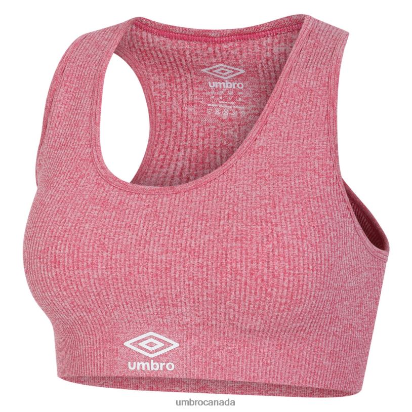 Pink Marl Clothing Seamless Ribbed Bralet Women Umbro 262Z8532