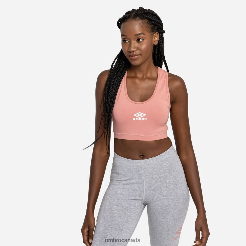 Rosette/White Clothing Diamond Sports Bra Women Umbro 262Z8530