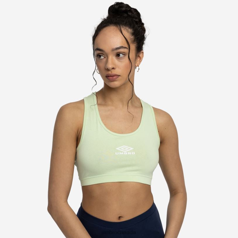 Seafoam/White Clothing Diamond Sports Bra Women Umbro 262Z8531
