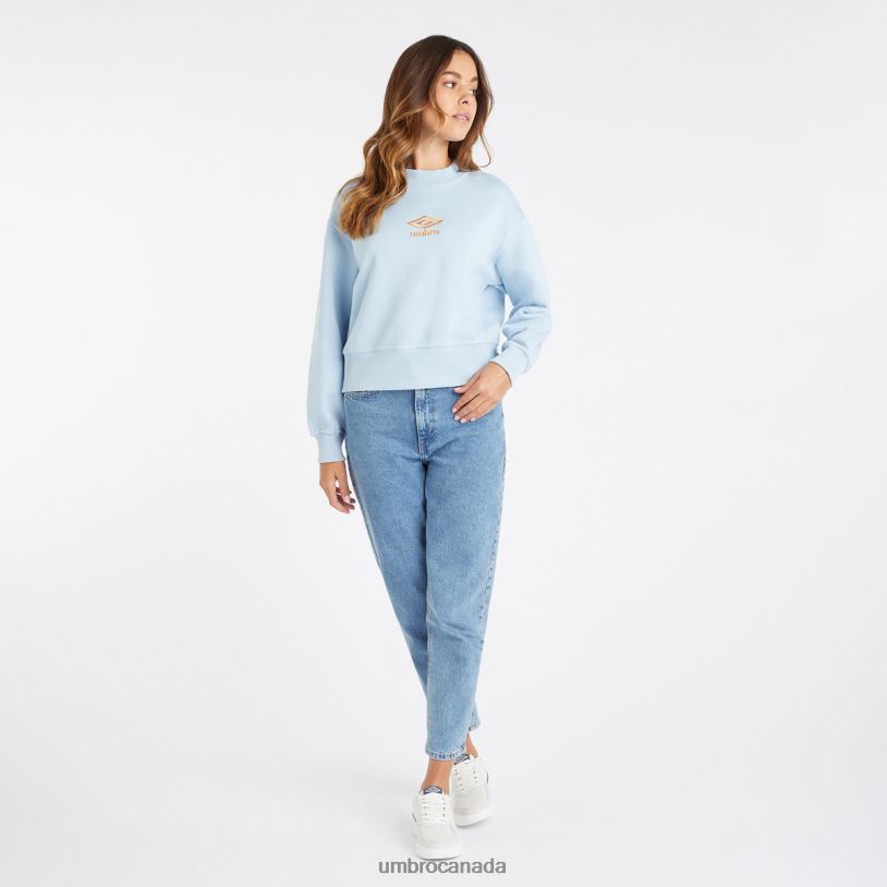 Angel Falls/Blazing Orange Clothing Core Boxy Sweatshirt Women Umbro 262Z8426