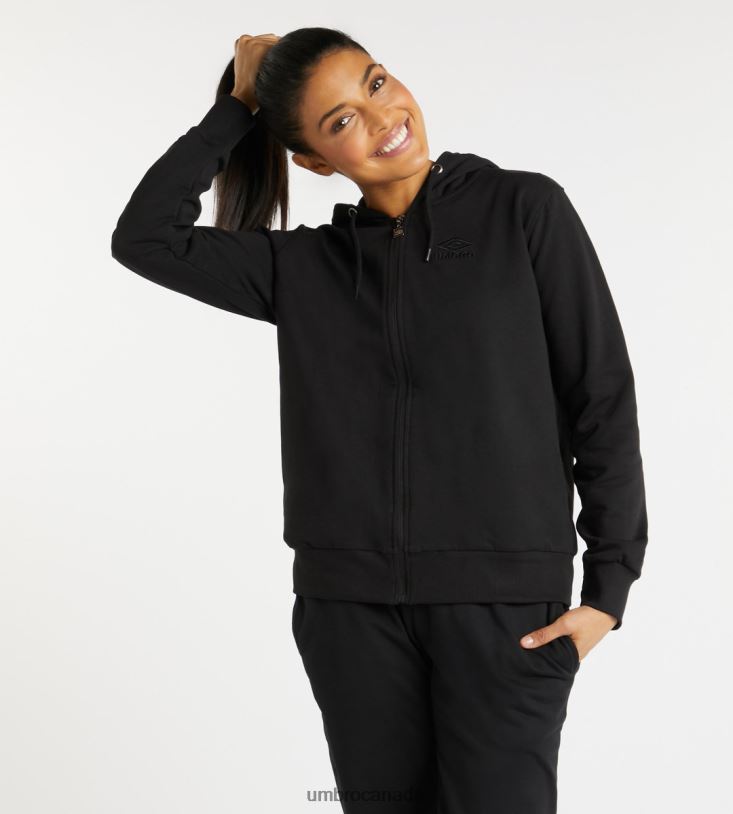 Black Clothing Classico Hooded Sweat Women Umbro 262Z8436
