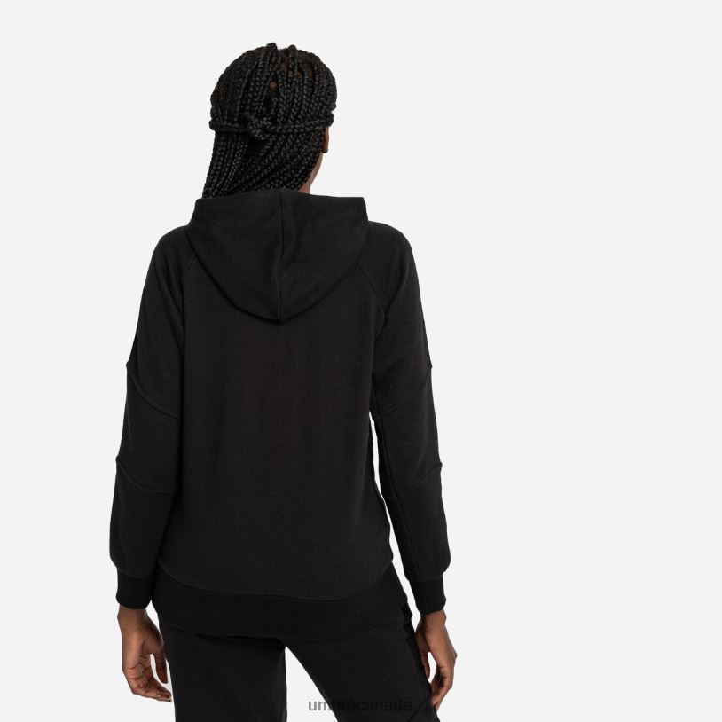Black Clothing Diamond Taped 1/2 Zip Oh Hood Women Umbro 262Z8438