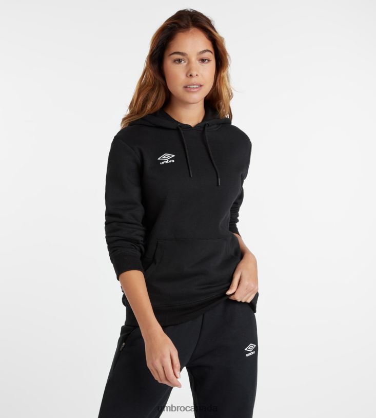 Black/White Clothing Club Leisure Hoody Women Umbro 262Z8450