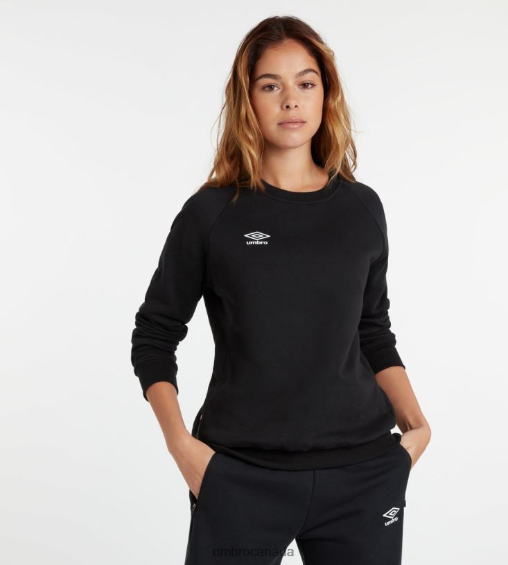 Black/White Clothing Club Leisure Sweat Women Umbro 262Z8433