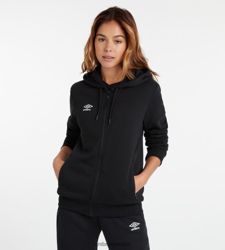 Black/White Clothing Club Leisure ZT Hoodie Women Umbro 262Z8447