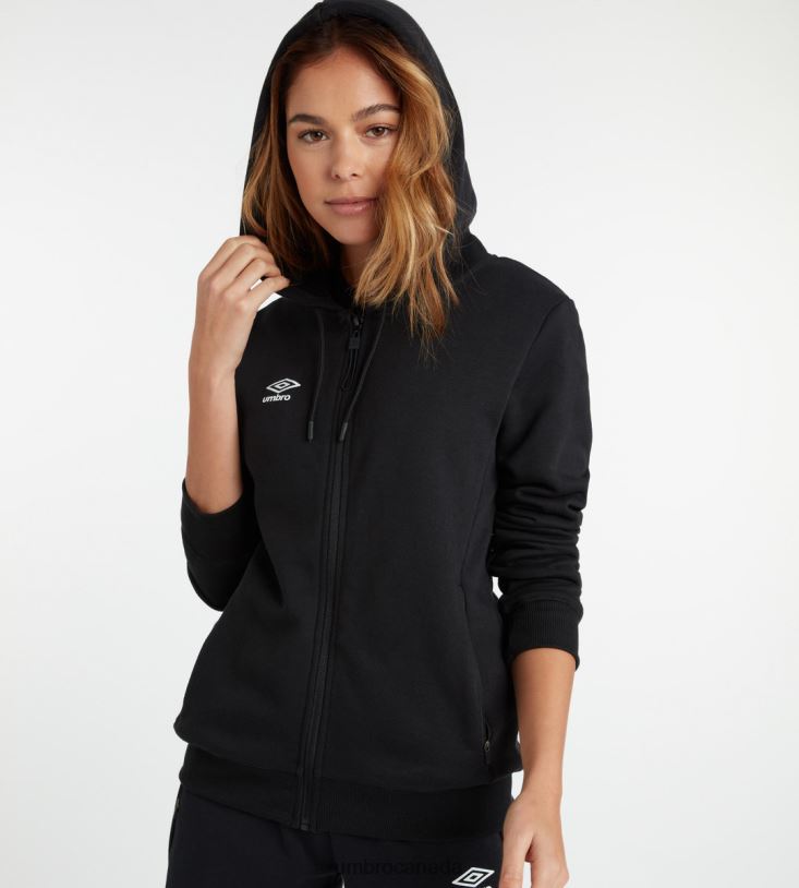 Black/White Clothing Club Leisure ZT Hoodie Women Umbro 262Z8447