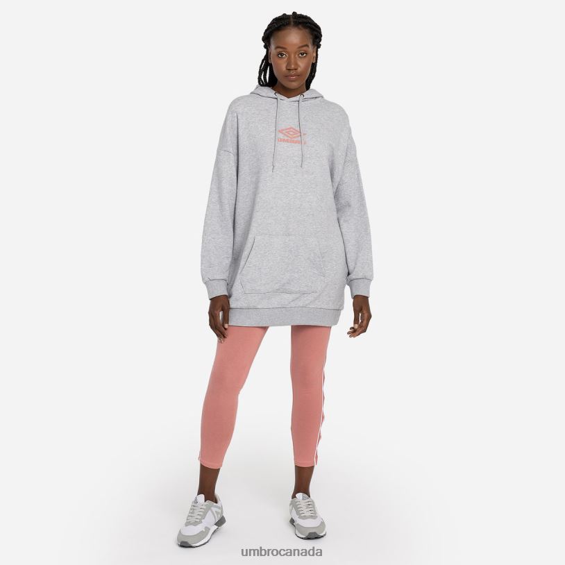 Grey Marl/Rosette Clothing Diamond Oversized Oh Hood Women Umbro 262Z8440