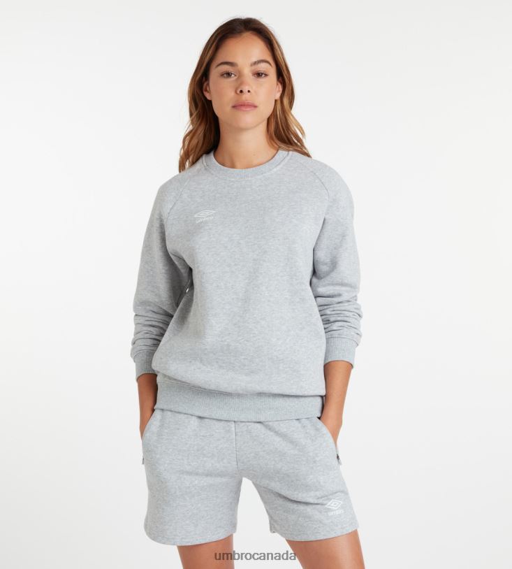 Grey Marl/White Clothing Club Leisure Sweat Women Umbro 262Z8432