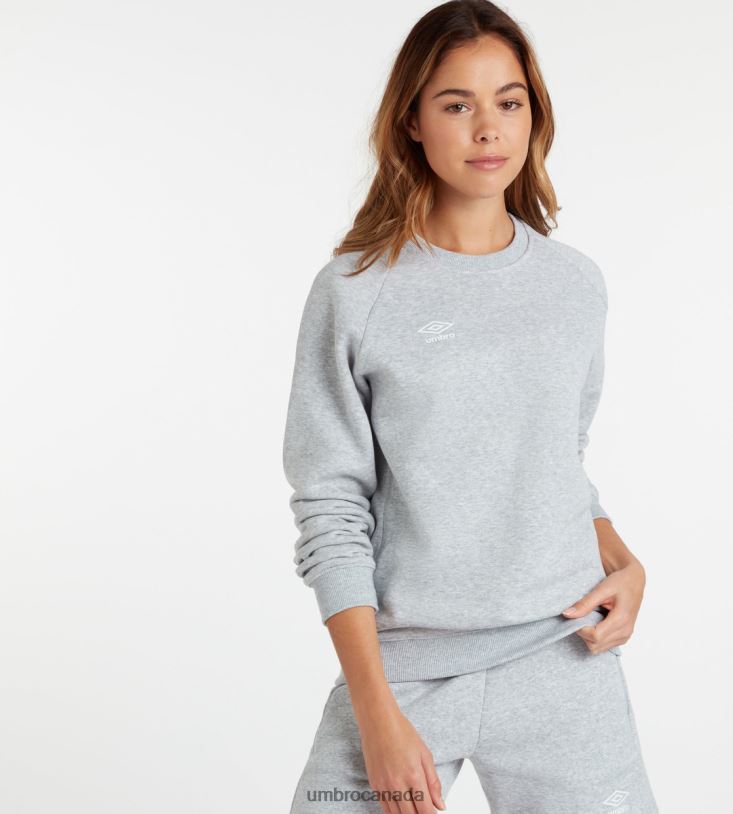 Grey Marl/White Clothing Club Leisure Sweat Women Umbro 262Z8432
