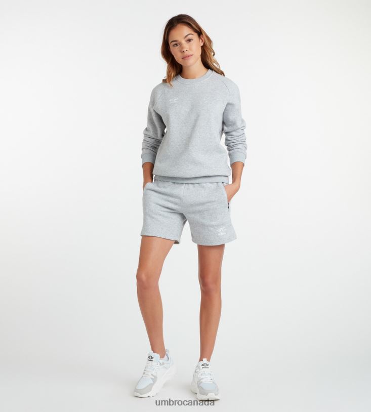 Grey Marl/White Clothing Club Leisure Sweat Women Umbro 262Z8432