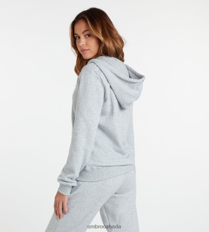 Grey Marl/White Clothing Club Leisure ZT Hoodie Women Umbro 262Z8446