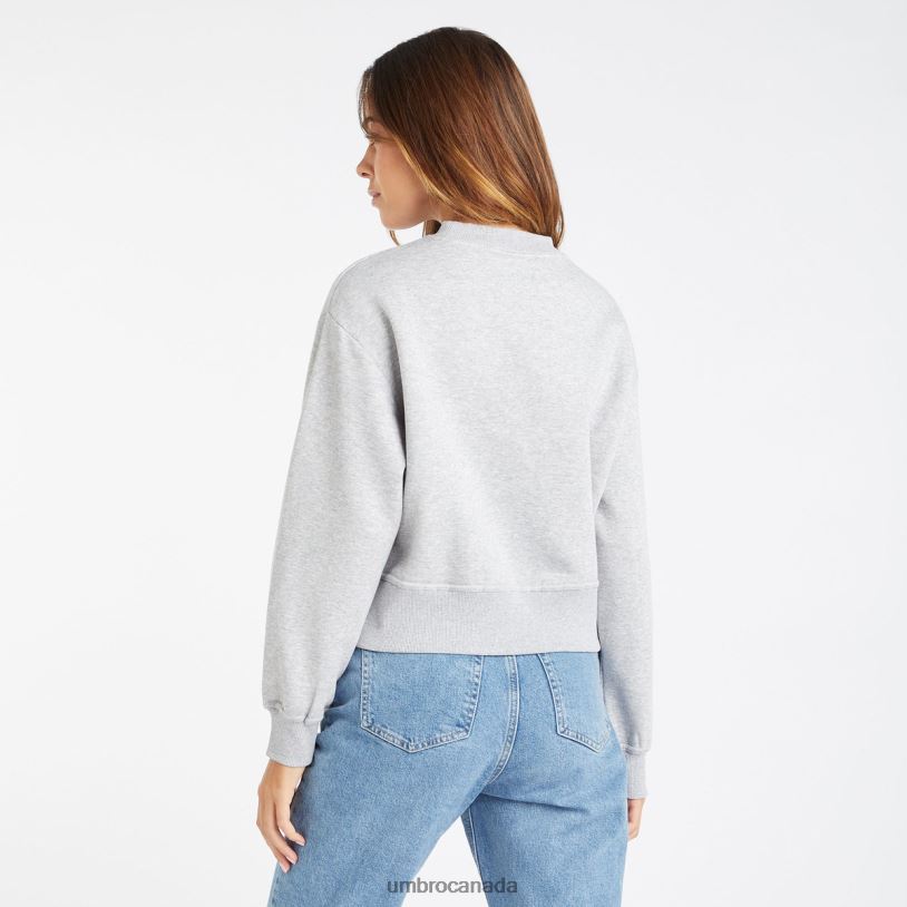 Grey Marl/White Clothing Core Boxy Sweatshirt Women Umbro 262Z8425