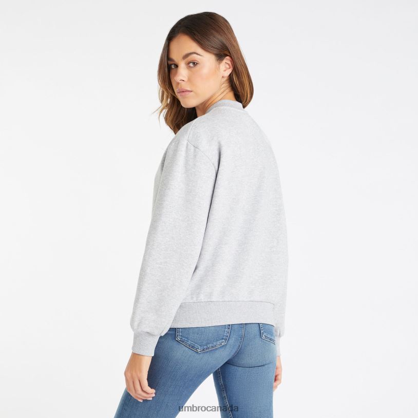 Grey Marl/White Clothing Core Half Zip Sweatshirt Women Umbro 262Z8430