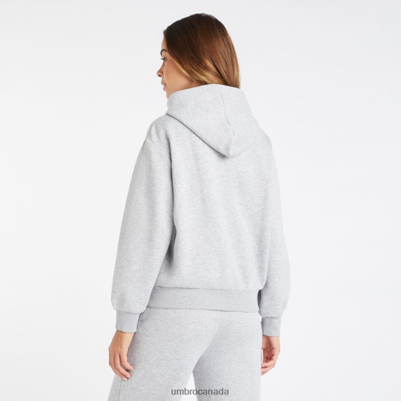 Grey Marl/White Clothing Core Hoodie Women Umbro 262Z8429