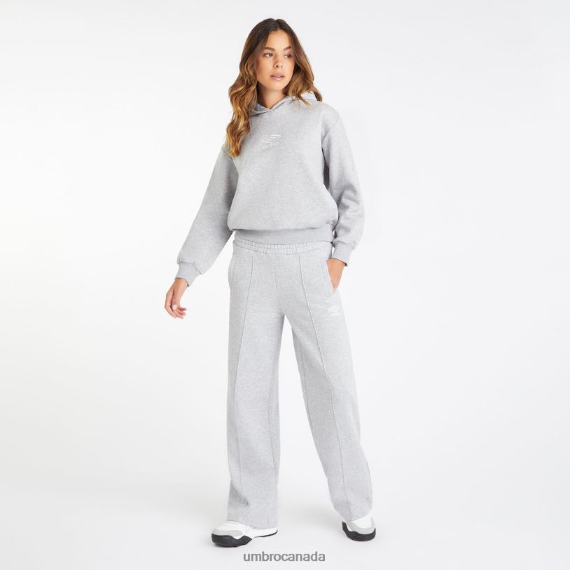 Grey Marl/White Clothing Core Hoodie Women Umbro 262Z8429