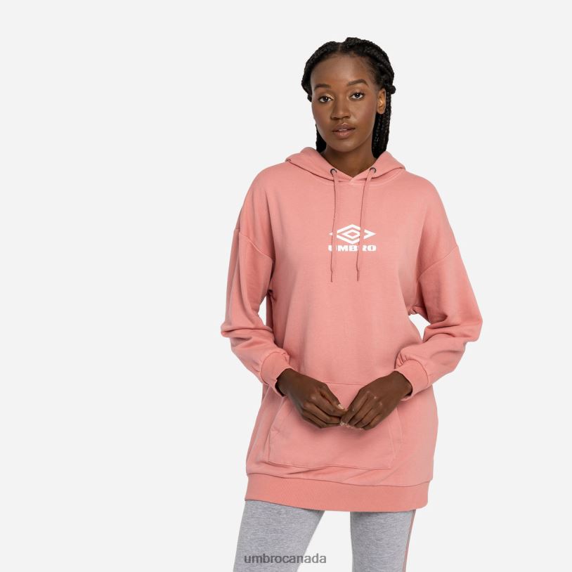 Rosette/White Clothing Diamond Oversized Oh Hood Women Umbro 262Z8442