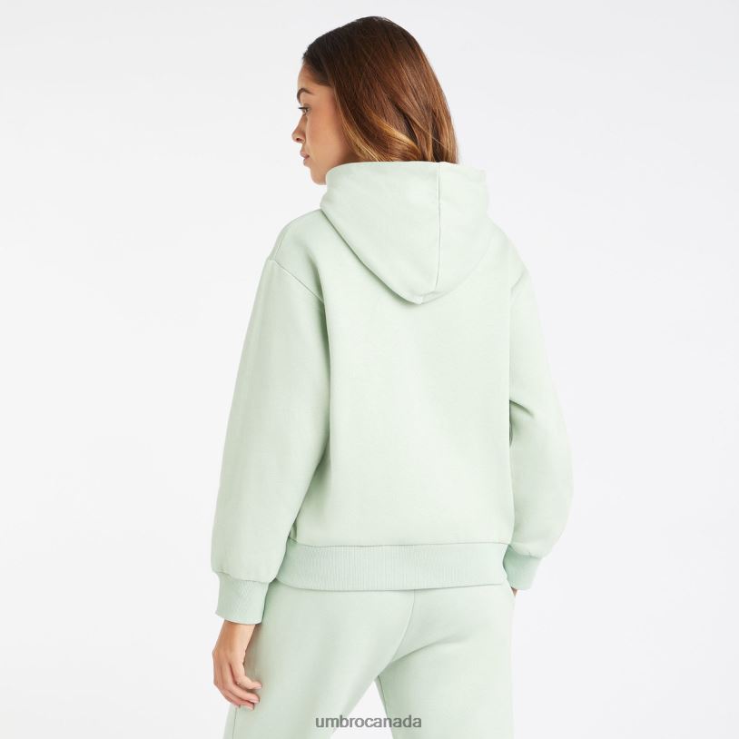 Subtle Green/White Clothing Core Hoodie Women Umbro 262Z8428