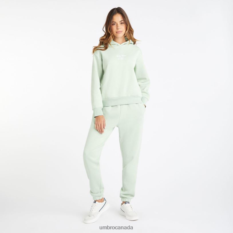 Subtle Green/White Clothing Core Hoodie Women Umbro 262Z8428