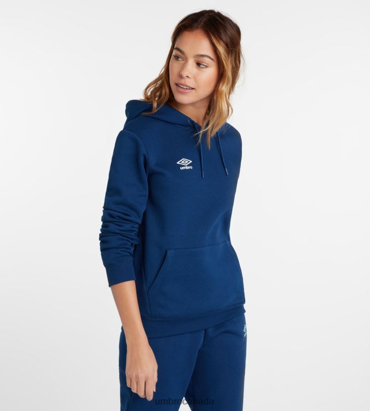 TW Navy/White Clothing Club Leisure Hoody Women Umbro 262Z8452