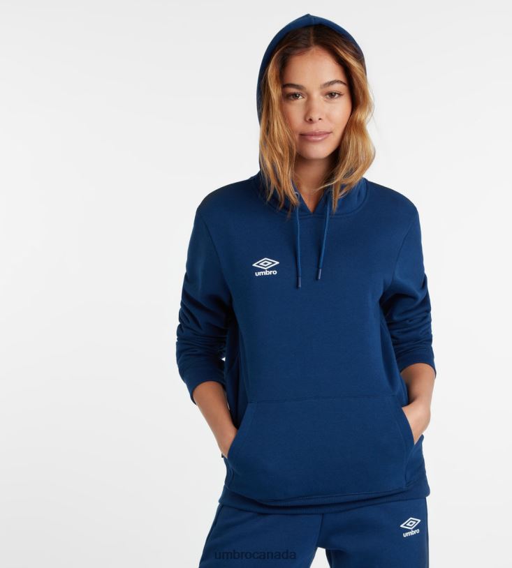 TW Navy/White Clothing Club Leisure Hoody Women Umbro 262Z8452