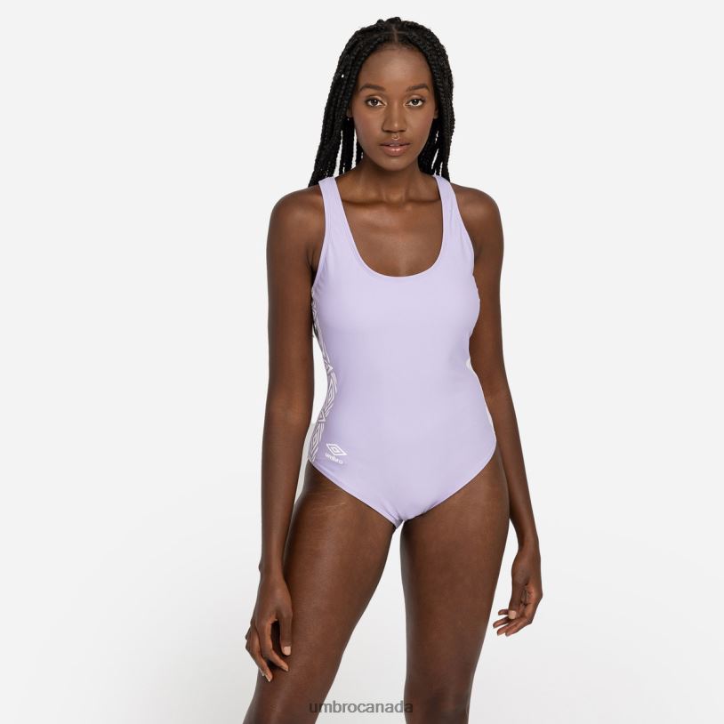 Lilac Clothing Taped Racerback Swimsuit Women Umbro 262Z8562