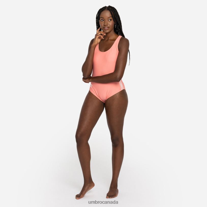 Peach Clothing Taped Racerback Swimsuit Women Umbro 262Z8563
