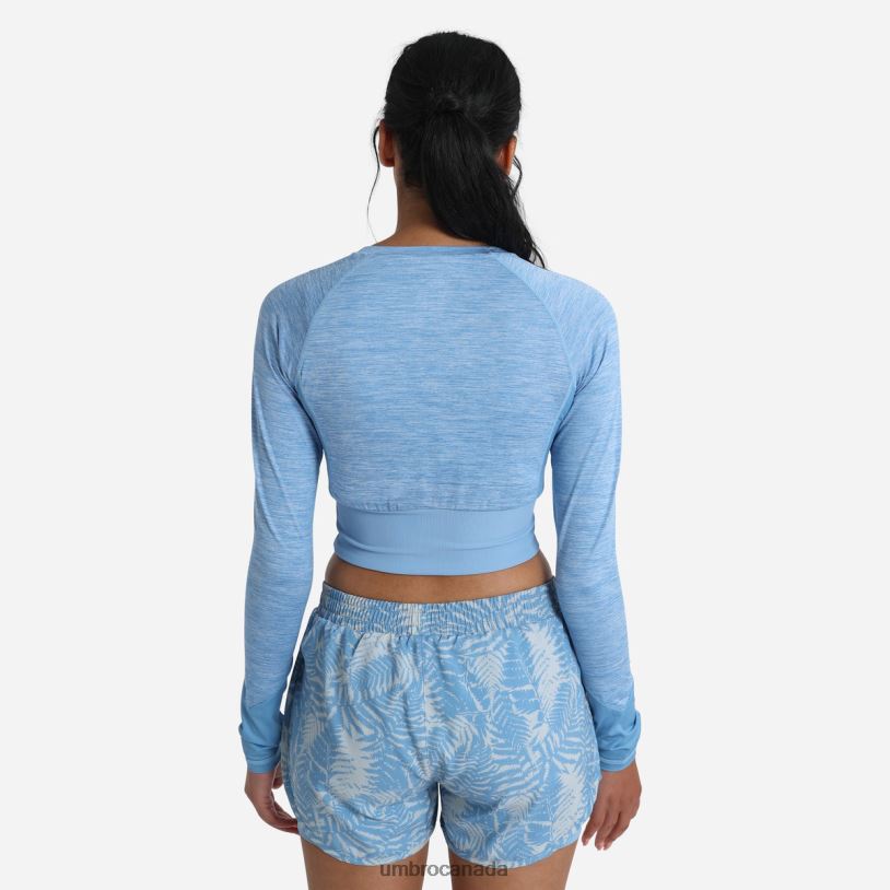 Allure Marl Clothing Pro Training Long Sleeve Crop Top Women Umbro 262Z8399
