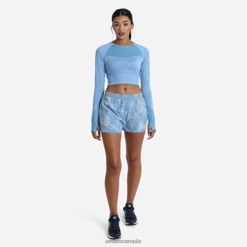 Allure Marl Clothing Pro Training Long Sleeve Crop Top Women Umbro 262Z8399