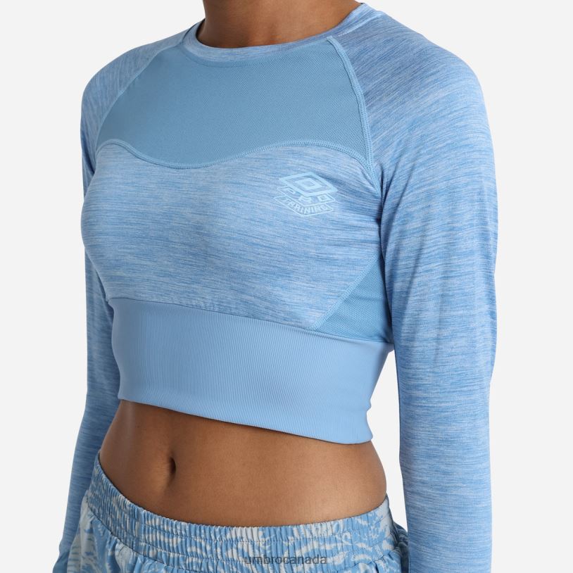 Allure Marl Clothing Pro Training Long Sleeve Crop Top Women Umbro 262Z8399