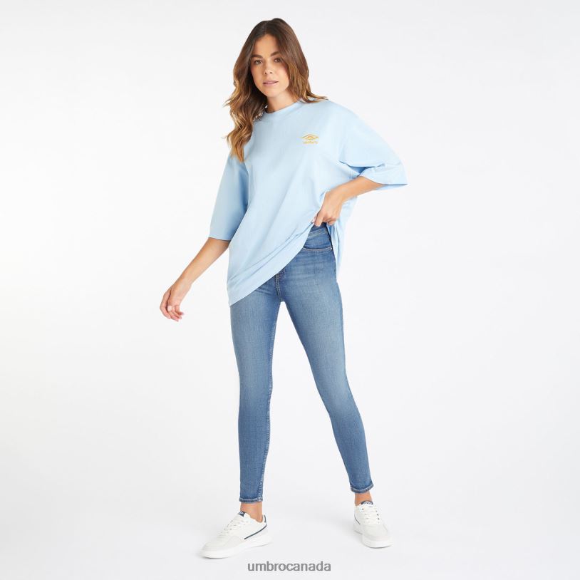 Angel Falls/Blazing Orange Clothing Core Oversized Tee Women Umbro 262Z8392