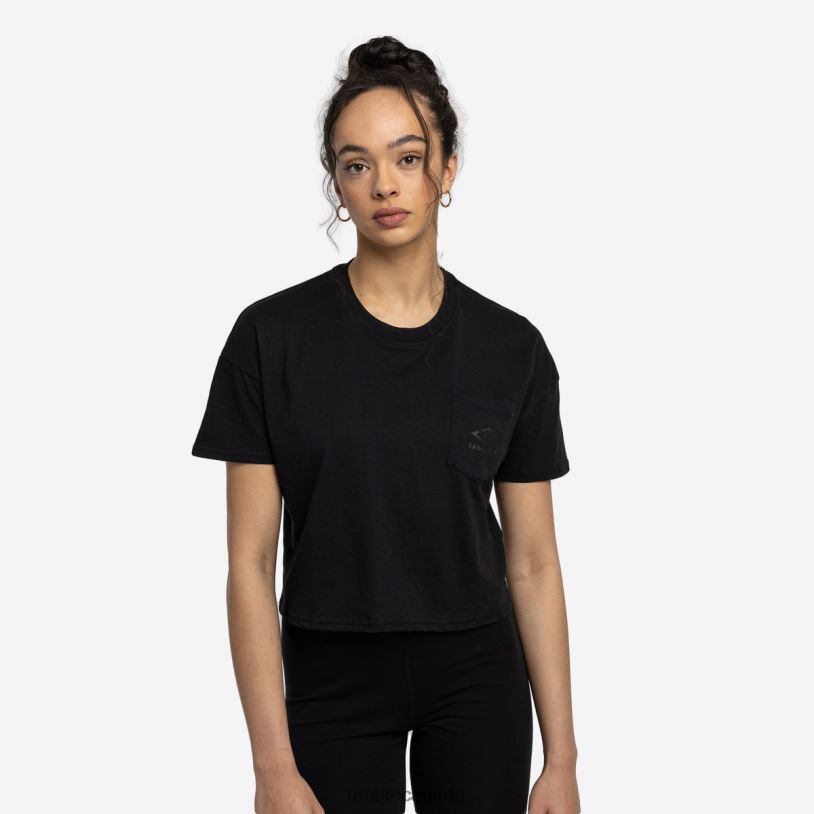 Black Clothing Diamond Crop Tee Women Umbro 262Z8406