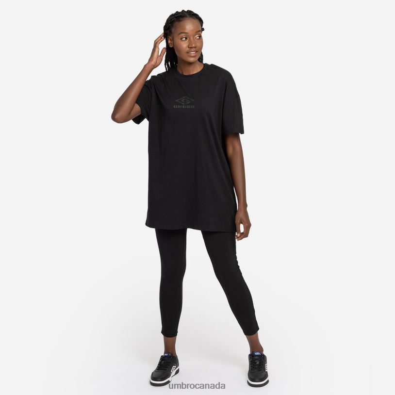 Black Clothing Diamond Taped Oversized Tee Dress Women Umbro 262Z8415