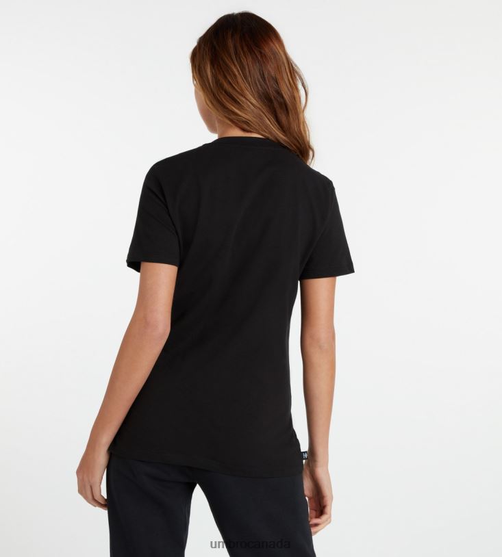 Black/White Clothing Club Leisure Crew Tee Women Umbro 262Z8402