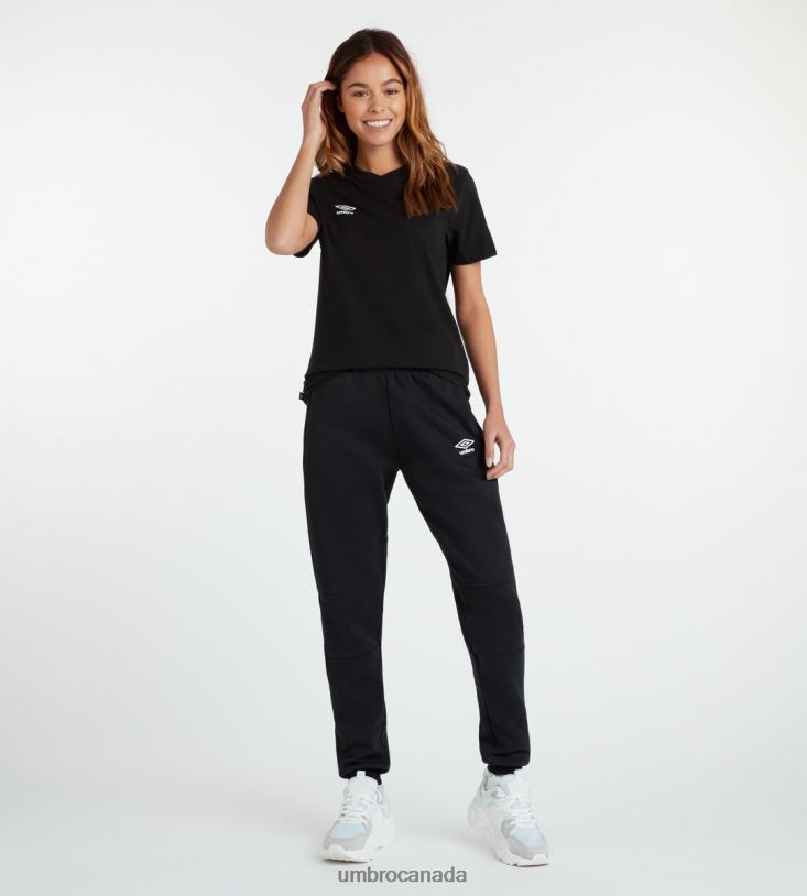 Black/White Clothing Club Leisure Crew Tee Women Umbro 262Z8402
